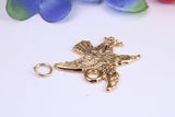 Eagle Charm, Traditional Charm, Made from Solid Cast Yellow Gold, British Hallmarked
