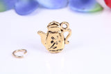 Teapot Charm, Made from Solid Cast Yellow Gold, British Hallmarked