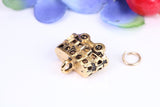 London Bus Charm, Made from Solid Cast Yellow Gold, British Hallmarked