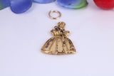 Fairy God Mother Charm, Made from Solid Cast Yellow Gold, British Hallmarked