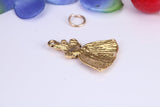 Fairy God Mother Charm, Made from Solid Cast Yellow Gold, British Hallmarked