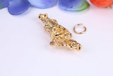 Scottish Bagpiper Charm, Traditional Charm, Made from Solid Cast Yellow Gold, British Hallmarked