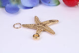 Starfish Charm, Made from Solid 925 Grade Sterling Silver, Complete with Attachment Link