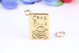 Cook Book Charm, Made from Solid Cast Yellow Gold, British Hallmarked