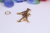 Pointer Dog Charm, Traditional Charm, Made from Solid Cast Yellow Gold, British Hallmarked