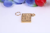 Birth Certificate Charm, Traditional Charm, Made from Solid Cast Yellow Gold, British Hallmarked