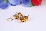 Wedding Bells Charm, Made from Solid Cast Yellow Gold, British Hallmarked