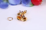 Wedding Bells Charm, Made from Solid Cast Yellow Gold, British Hallmarked