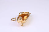 Speed Boat Charm, Traditional Charm, Made from Solid Yellow Gold, British Hallmarked, Complete with Attachment Link