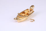 Speed Boat Charm, Traditional Charm, Made from Solid Yellow Gold, British Hallmarked, Complete with Attachment Link