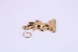 Cactus Tree Charm, Made from Solid Cast Yellow Gold, British Hallmarked