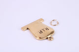 R I P Tombstone Charm, Made from Solid Cast Yellow Gold, British Hallmarked, Complete with Attachment Link