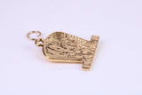 R I P Tombstone Charm, Made from Solid Cast Yellow Gold, British Hallmarked, Complete with Attachment Link