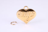 Love Band Charm, Traditional Charm, Made from Solid Cast Yellow Gold, British Hallmarked, Complete with Attachment Link