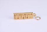 Key Board Charm, Traditional Charm, Made from Solid Cast Yellow Gold , British Hallmarked, Complete with Attachment Link