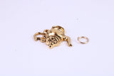 Teapot Charm, Made from Solid Cast Yellow Gold, British Hallmarked, Complete with Attachment Link