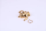 Teapot Charm, Made from Solid Cast Yellow Gold, British Hallmarked, Complete with Attachment Link