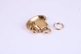 Tea Cup and Saucer Charm, Traditional Charm, Made from Solid Cast Yellow Gold, British Hallmarked, Complete with Attachment Link