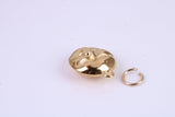 Happy and Sad Moon Charm, Traditional Charm, Made from Solid Cast Yellow Gold, British Hallmarked