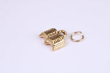 Book Charm, Traditional Charm, Made from Solid Cast Yellow Gold, British Hallmarked