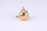 Moon and Star Sphere Charm, Traditional Charm, Made from Solid Yellow Gold, British Hallmarked, Complete with Attachment Link