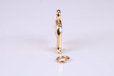 Dolphin Charm, Made from Solid Yellow Gold, British Hallmarked, Complete with Attachment Link