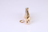 California Bear Charm, Made from Solid Cast Yellow Gold, British Hallmarked, Complete with Attachment Link