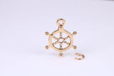 Helm Charm, Made from Solid Yellow Gold, British Hallmarked, Complete with Attachment Link