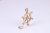 Helm Charm, Made from Solid Yellow Gold, British Hallmarked, Complete with Attachment Link