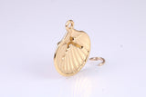 Sea Shell Charm, Made from Solid Yellow Gold, British Hallmarked, Complete with Attachment Link