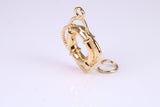 Lifebuoy Charm, Made from Solid Cast Yellow Gold, British Hallmarked, Complete with Attachment Link