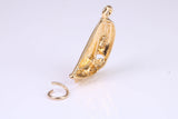 Sailing Dingy Charm, Made from Solid Yellow Gold, British Hallmarked, Complete with Attachment Link