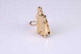 Tea Bag Charm, Traditional Charm, Made from Solid Yellow Gold, British Hallmarked, Complete with Attachment Link