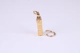 Iconic London Big Ben Charm, Made from Solid Yellow Gold, British Hallmarked, Complete with Attachment Link