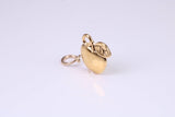 Apple Charm, Traditional Charm, Made from Solid Cast Yellow Gold, British Hallmarked, Complete with Attachment Link