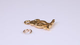 Parrot Charm, Made from Solid Cast Yellow Gold, British Hallmarked, Complete with Attachment Link