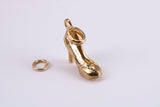 Stiletto Charm, Traditional Charm, Made from Solid Yellow Gold, British Hallmarked, Complete with Attachment Link
