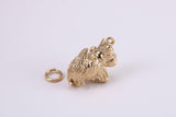 Scottish Terrier Dog Charm, Traditional Charm, Made from Solid Yellow Gold, British Hallmarked, Complete with Attachment Link