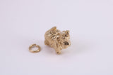 Scottish Terrier Dog Charm, Traditional Charm, Made from Solid Yellow Gold, British Hallmarked, Complete with Attachment Link