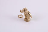 Circus Elephant Charm, Traditional Charm, Made from Solid Yellow Gold, British Hallmarked, Complete with Attachment Link