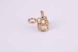 Royal Crown Charm, Traditional Charm, Made from Solid Yellow Gold, British Hallmarked, Complete with Attachment Link
