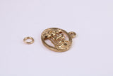 Musical Notes Charm, Traditional Charm, Made from Solid Yellow Gold, British Hallmarked, Complete with Attachment Link