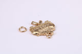Just Married Charm, Traditional Charm, Made from Solid Cast Yellow Gold, British Hallmarked, Complete with Attachment Link