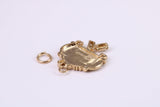 Just Married Charm, Traditional Charm, Made from Solid Cast Yellow Gold, British Hallmarked, Complete with Attachment Link