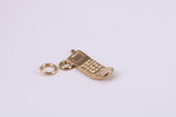 Cell Phone Charm, Made from Solid Cast Yellow Gold, British Hallmarked, Complete with Attachment Link