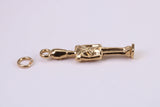 Queens Guard Charm, Made from Solid Cast Yellow Gold, British Hallmarked, Complete with Attachment Link