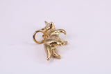Fox Charm, Traditional Charm, Made from Solid Yellow Gold, British Hallmarked, Complete with Attachment Link