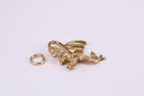 Dragon Charm, Traditional Charm, Made from Solid Yellow Gold, British Hallmarked, Complete with Attachment Link