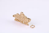 Alaska Cruise Charm, Made From Solid Cast Yellow Gold, British Hallmarked, Complete with Attachment Link