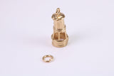 Lighthouse Charm, Traditional Charm, Made from Solid Yellow Gold, British Hallmarked, Complete with Attachment Link